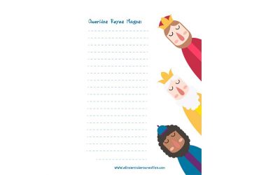 YA VIENEN LOS REYES… ¡PREPARAMOS LA CARTA!